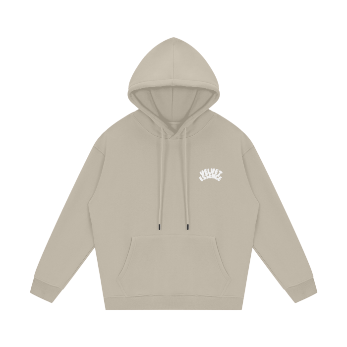 Streetwear Unisex Fleece Hoodie [White Velvet]